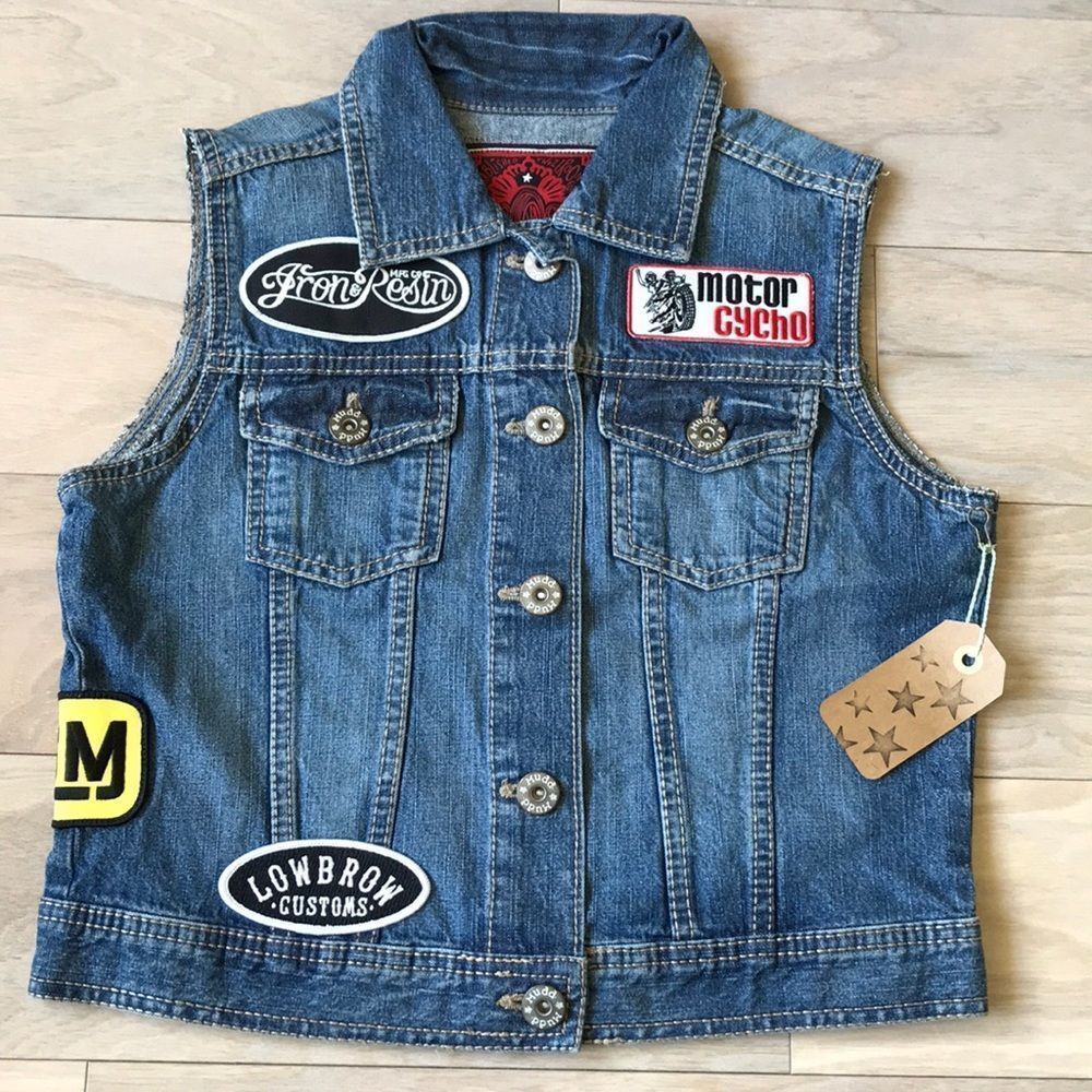 Clutch Kid Girls Motorcycle Vest SIZE 8-10 Years